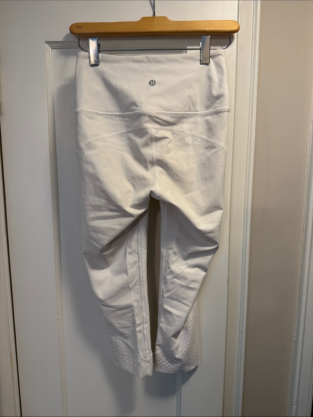 lululemon athletica White Women's Yoga Pants with perforated cuffs